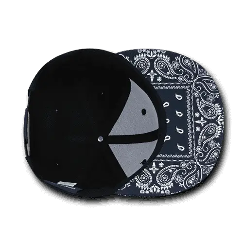Decky 1093 Bandanna Snapback Cap - Black Navy - Black Navy / One Size Fits Most