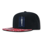 Decky 1093 Bandanna Snapback Cap - Black Red - Black Red / One Size Fits Most