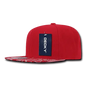 Decky 1093 Bandanna Snapback Cap - Red Red - Red / One Size Fits Most