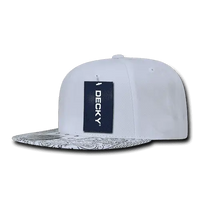 Decky 1093 Bandanna Snapback Cap - White White - White / One Size Fits Most