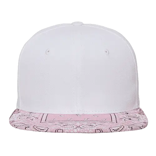 Decky 1093 Bandanna Snapback Cap - White Pink - White Pink / One Size Fits Most