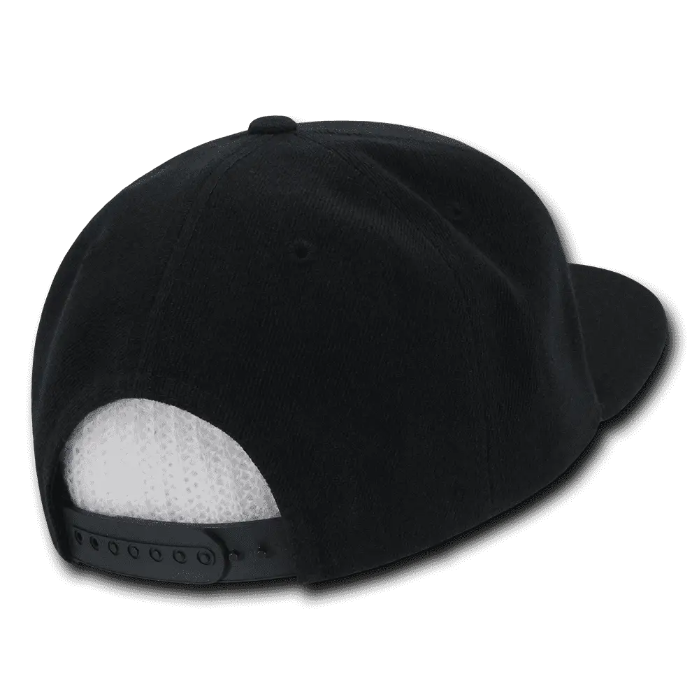 Decky 1096 Patch Snapback Cap - Black - Black / One Size Fits Most