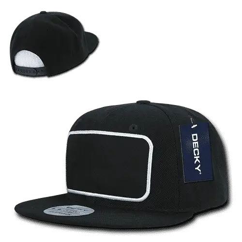 Decky 1096 Patch Snapback Cap - Black - Black / One Size Fits Most