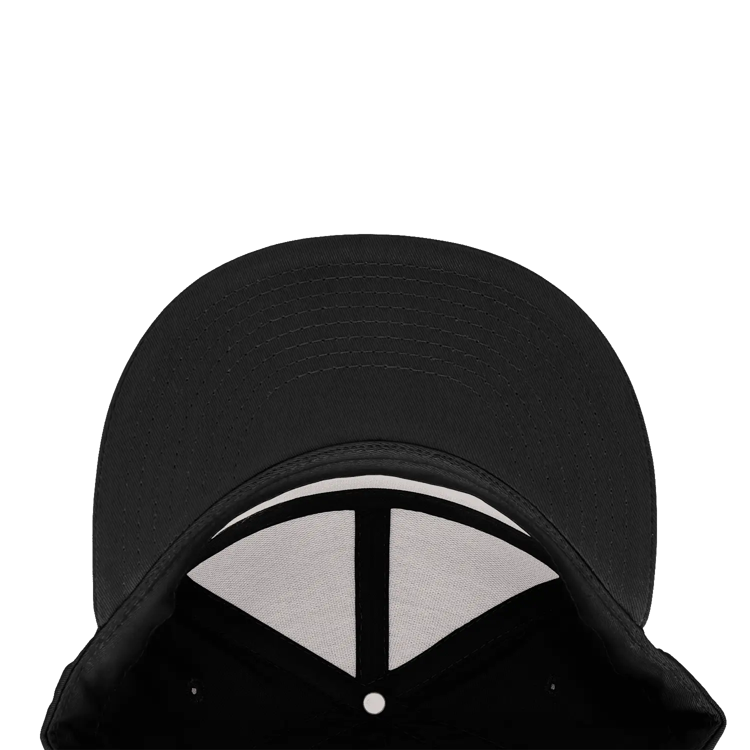 Decky 1098 7 Panel Cotton Snapback Cap - Black - Black / One Size Fits Most