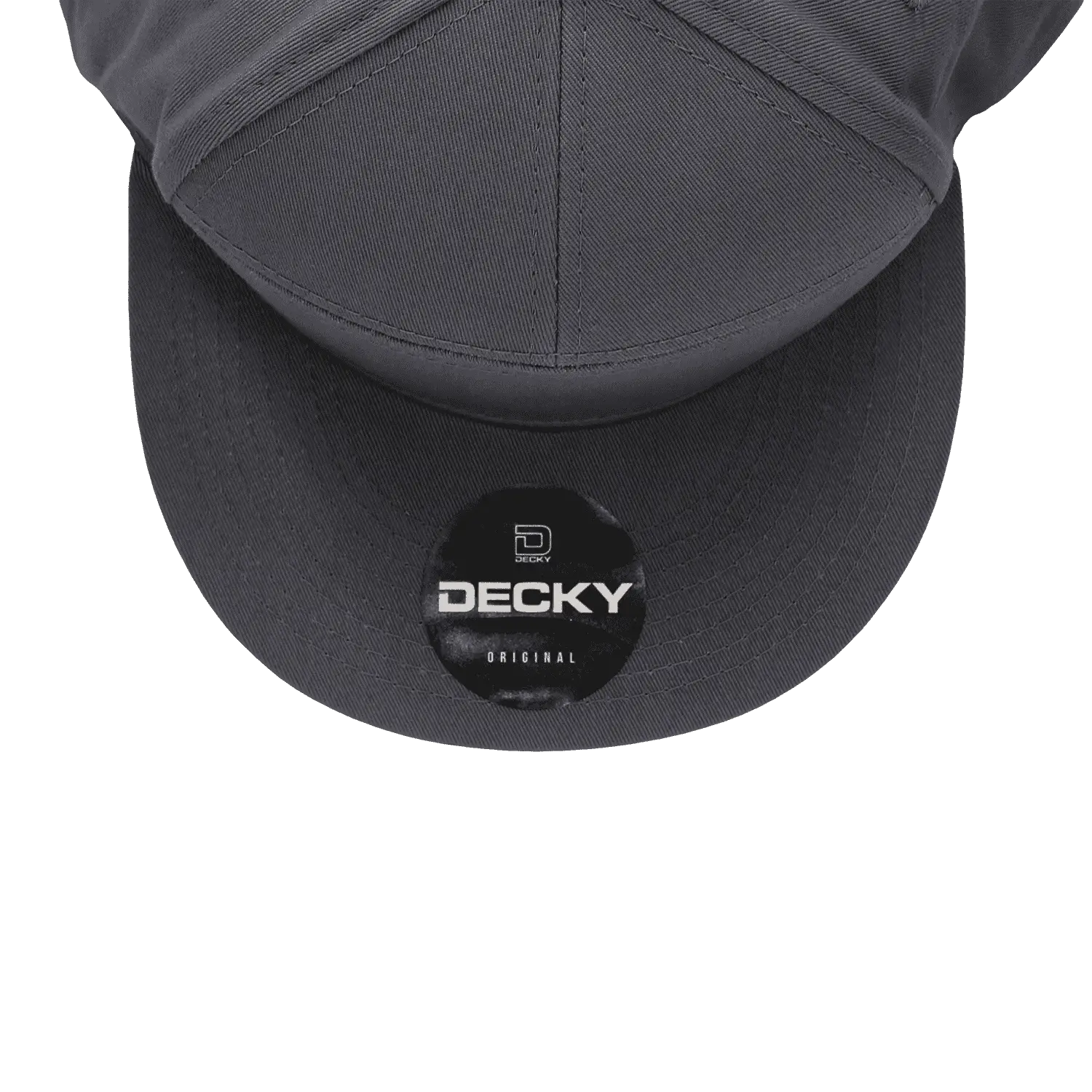 Decky 1098 7 Panel Cotton Snapback Cap - Charcoal - Dark Gray / One Size Fits Most