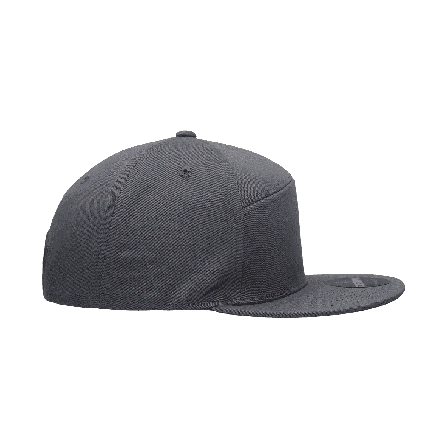 Decky 1098 7 Panel Cotton Snapback Cap - Charcoal - Dark Gray / One Size Fits Most