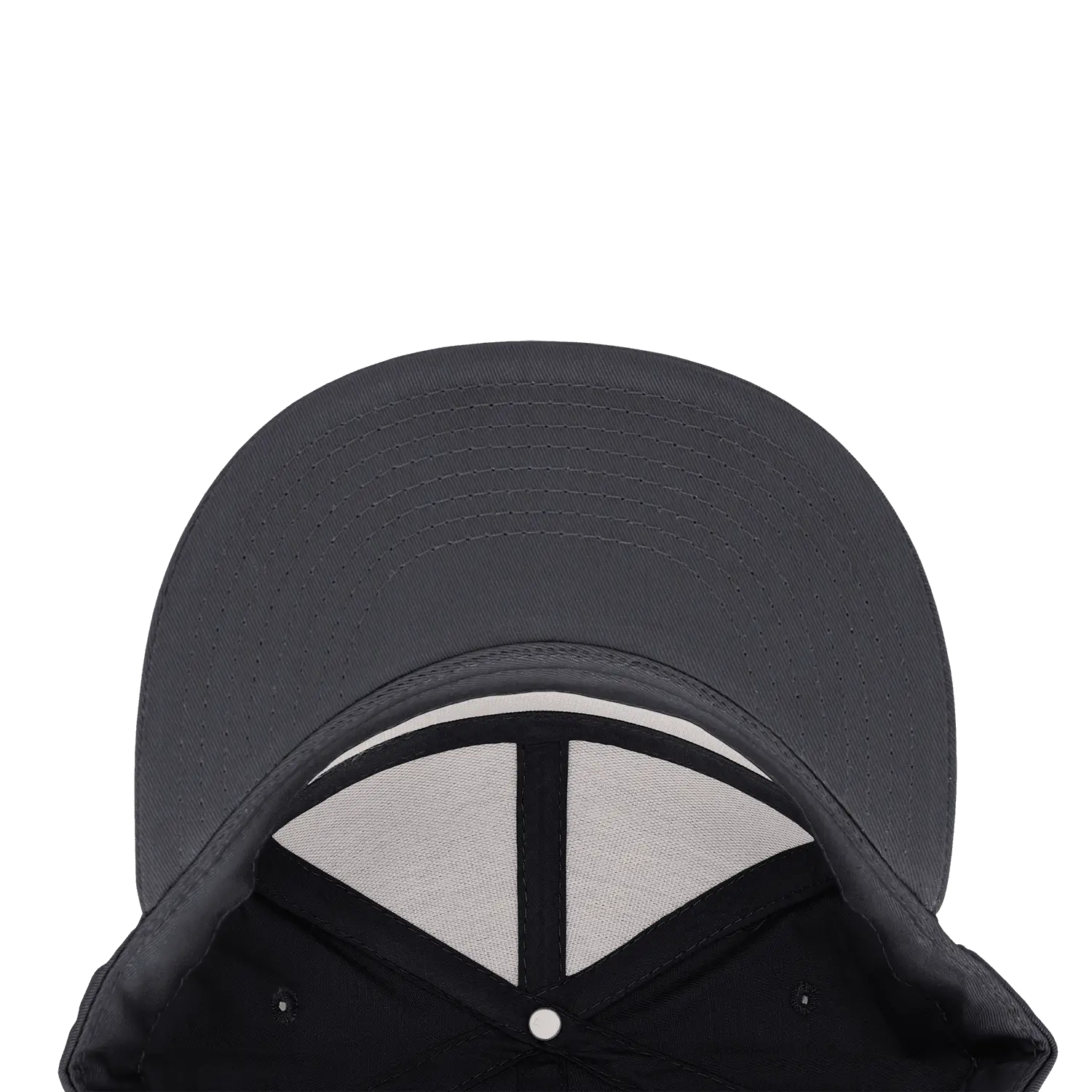 Decky 1098 7 Panel Cotton Snapback Cap - Charcoal - Dark Gray / One Size Fits Most