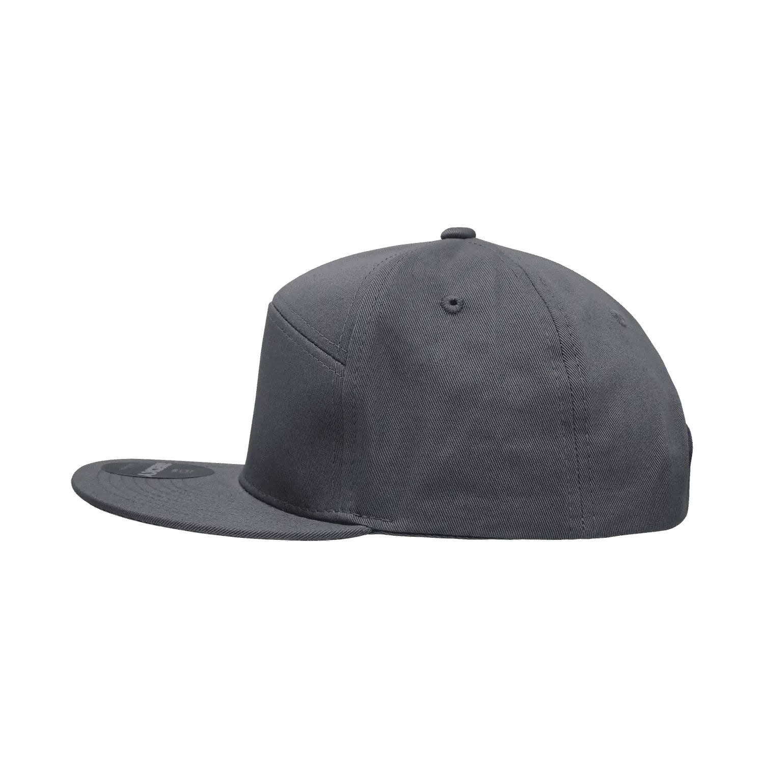 Decky 1098 7 Panel Cotton Snapback Cap - Charcoal - Dark Gray / One Size Fits Most