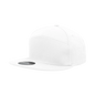 Decky 1098 7 Panel Cotton Snapback Cap - White - White / One Size Fits Most