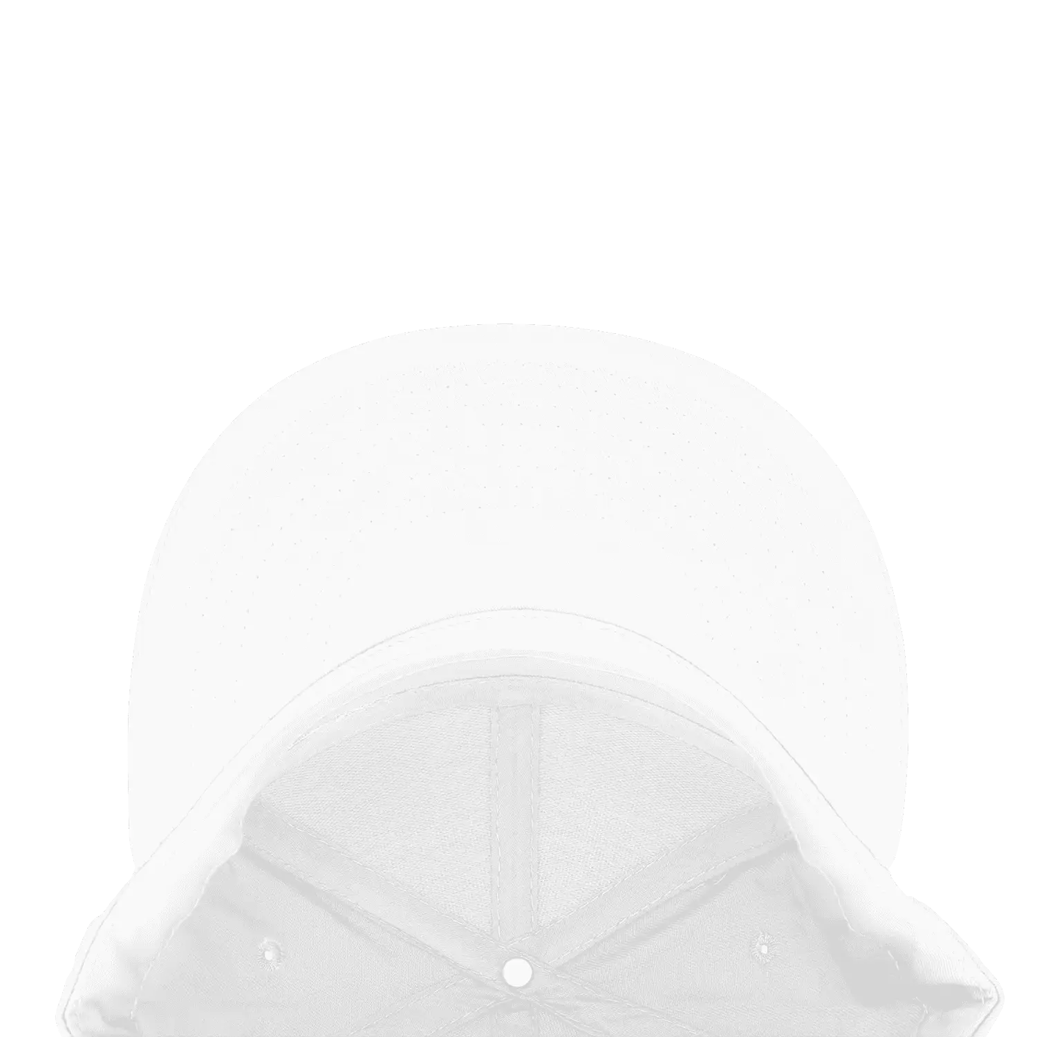 Decky 1098 7 Panel Cotton Snapback Cap - White - White / One Size Fits Most