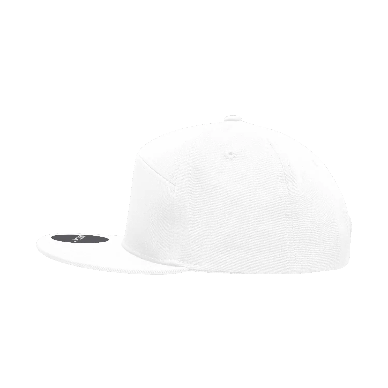 Decky 1098 7 Panel Cotton Snapback Cap - White - White / One Size Fits Most
