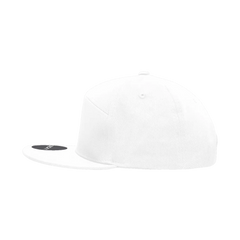 Decky 1098 7 Panel Cotton Snapback Cap - White - White / One Size Fits Most