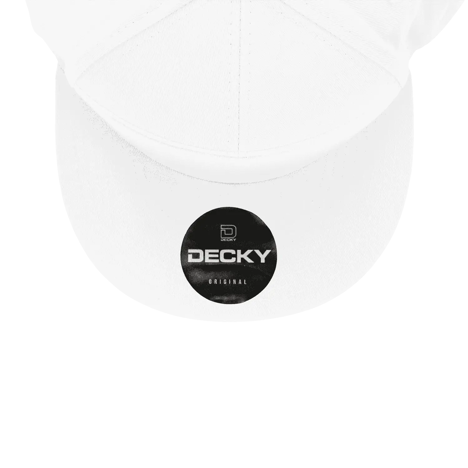 Decky 1098 7 Panel Cotton Snapback Cap - White - White / One Size Fits Most