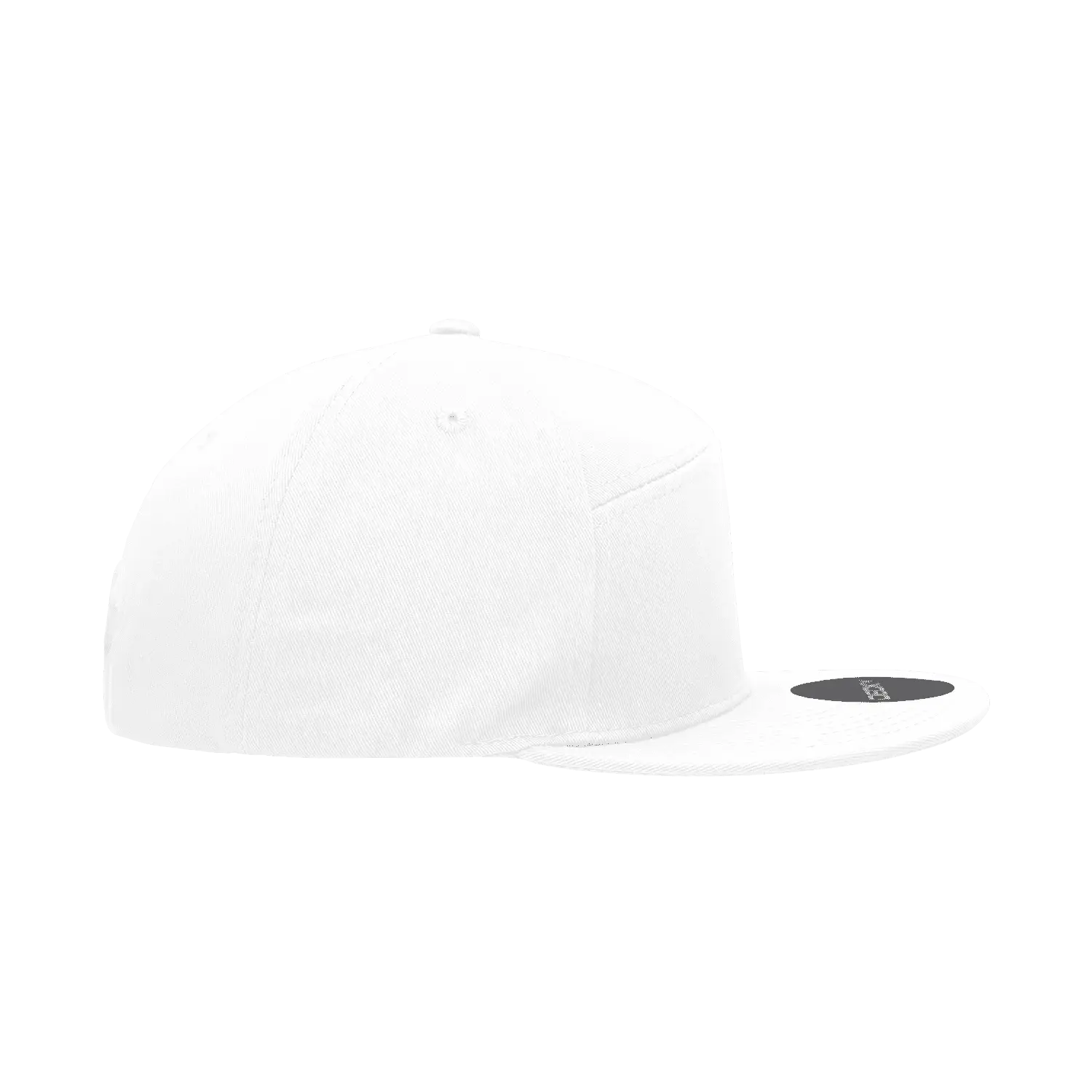 Decky 1098 7 Panel Cotton Snapback Cap - White - White / One Size Fits Most