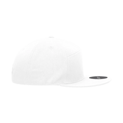 Decky 1098 7 Panel Cotton Snapback Cap - White - White / One Size Fits Most