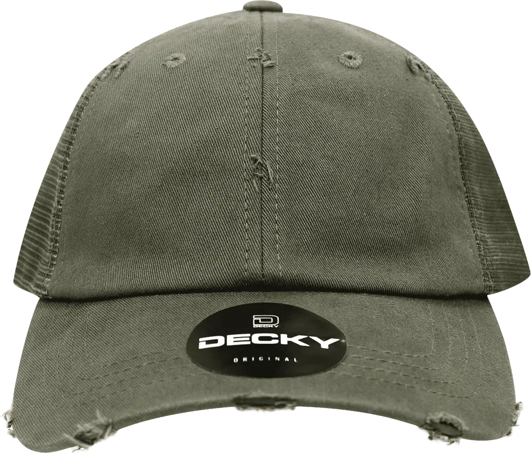 Decky 110 Vintage Mesh Cap - Olive - Olive / One Size Fits Most