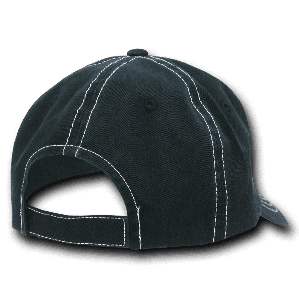 Decky 111 Contra-Stitch Washed Polo Cap - Black White - Black White / One Size Fits Most