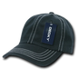 Decky 111 Contra-Stitch Washed Polo Cap - Black White - Black White / One Size Fits Most