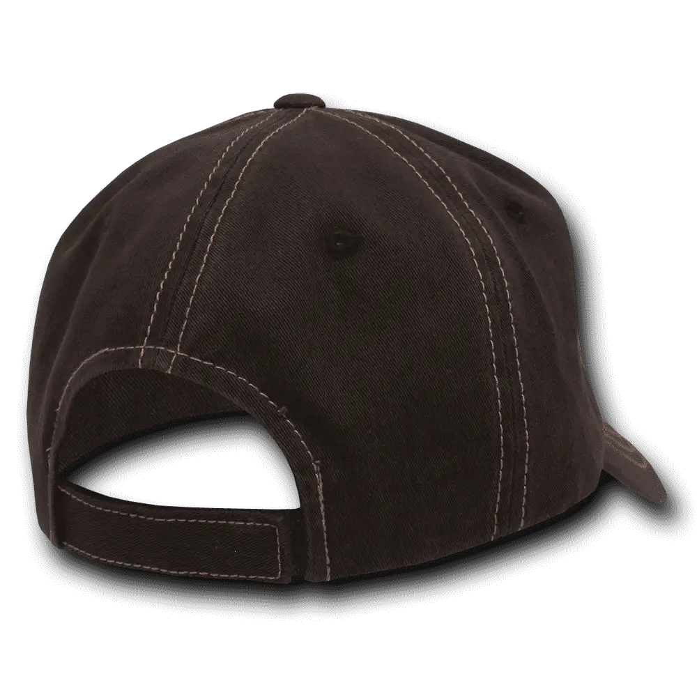 Decky 111 Contra-Stitch Washed Polo Cap - Brown Khaki - Brown Khaki / One Size Fits Most