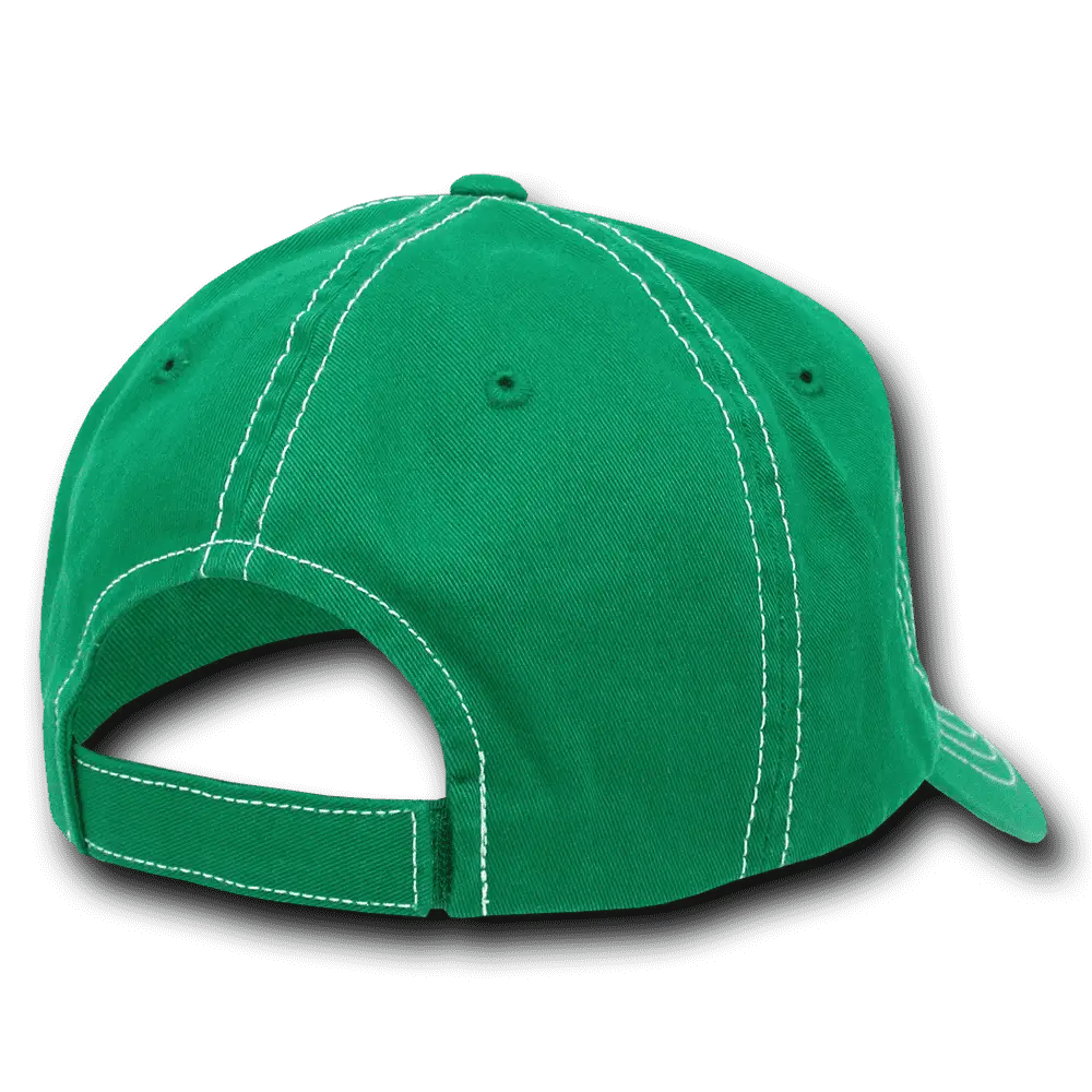 Decky 111 Contra-Stitch Washed Polo Cap - Kelly White - Kelly White / One Size Fits Most