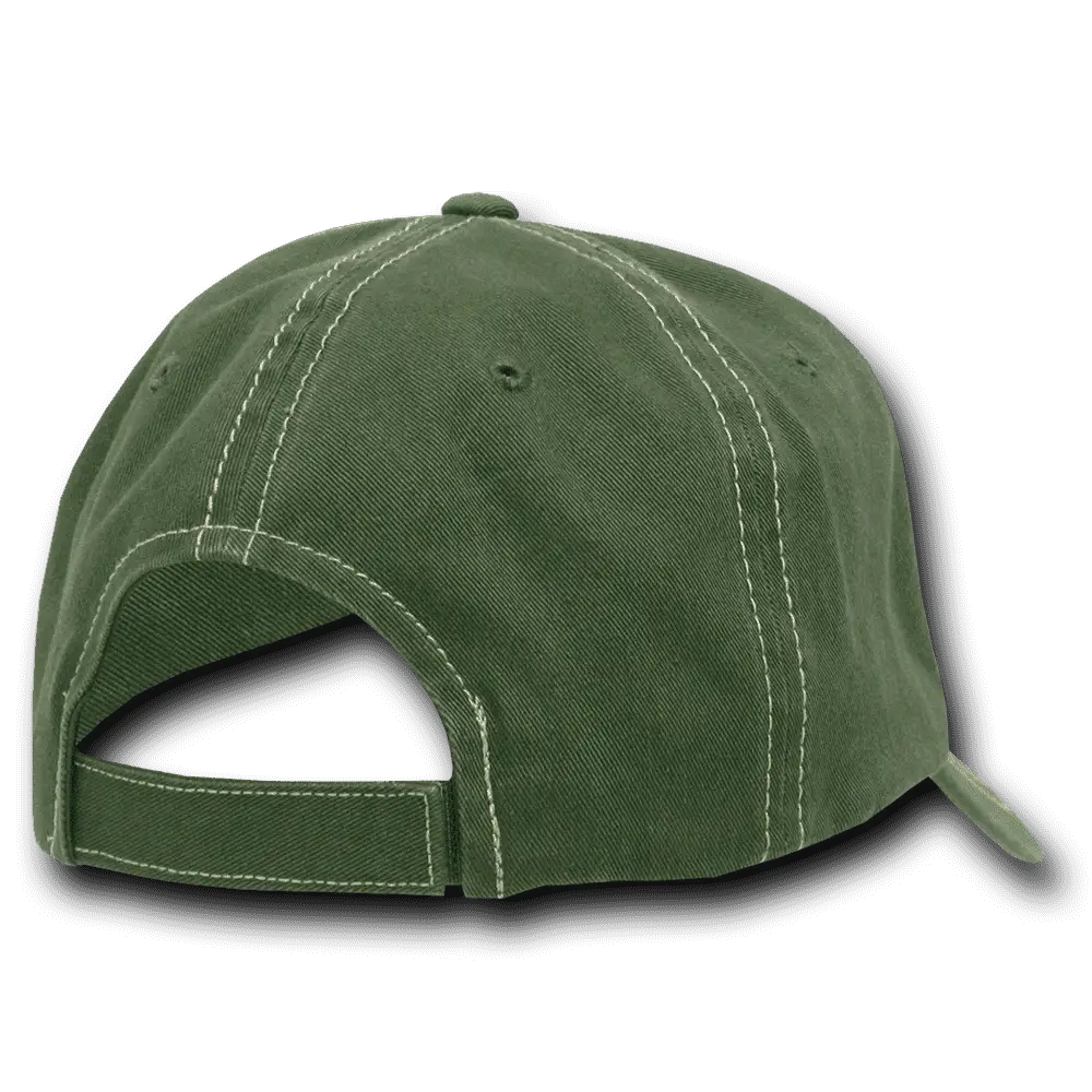 Decky 111 Contra-Stitch Washed Polo Cap - Olive Khaki - Olive Khaki / One Size Fits Most