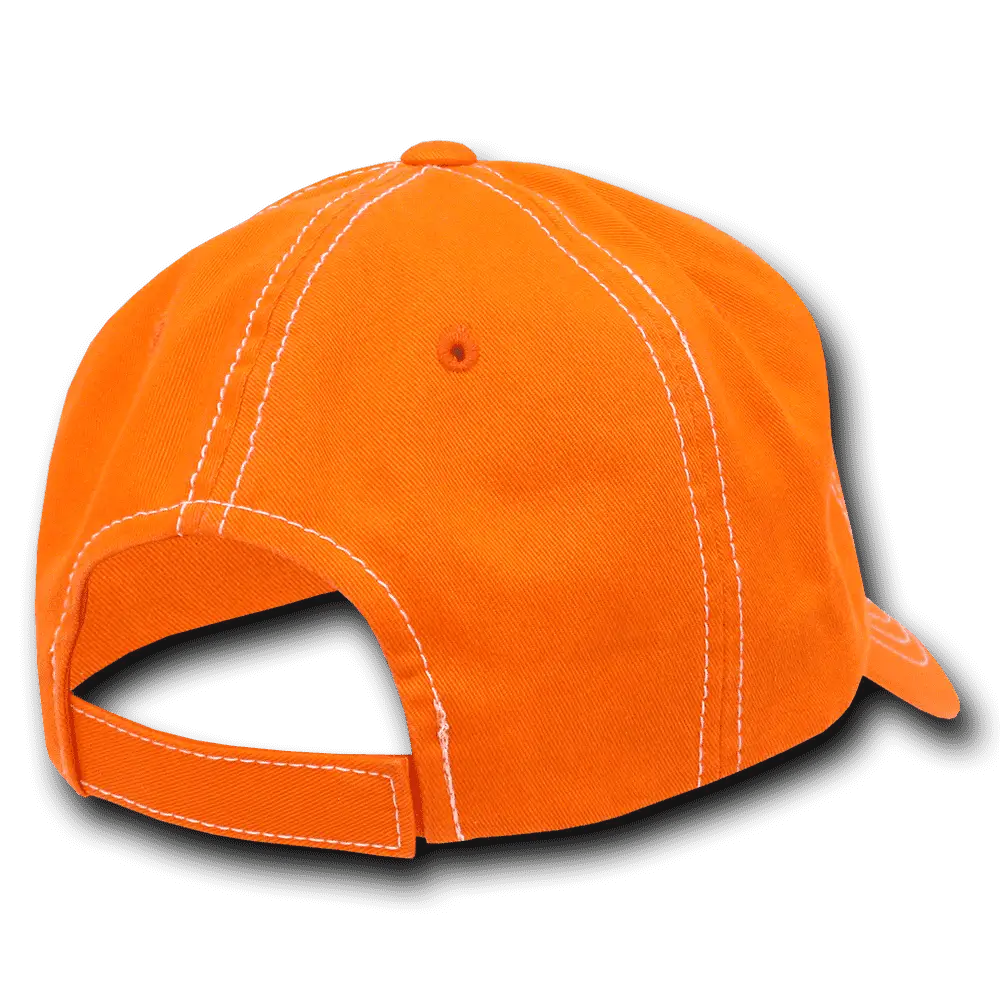 Decky 111 Contra-Stitch Washed Polo Cap - Orange White - Orange White / One Size Fits Most