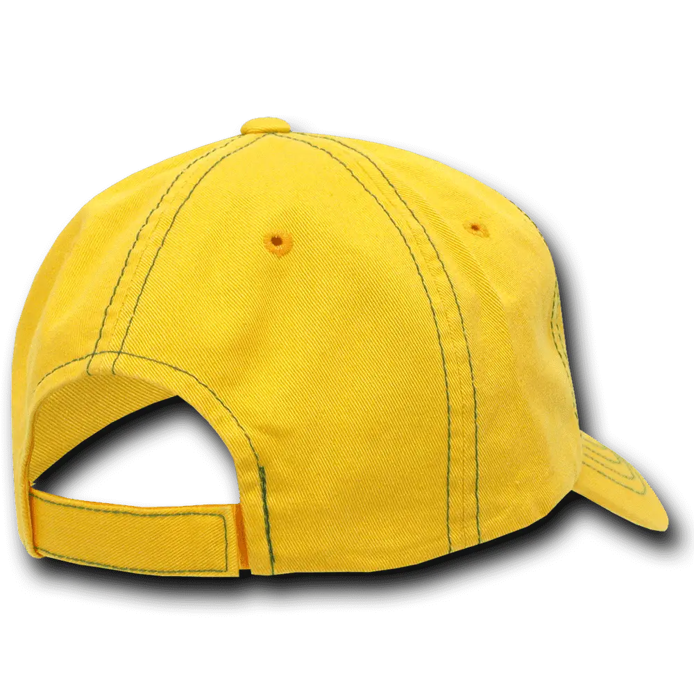 Decky 111 Contra-Stitch Washed Polo Cap - Yellow Kelly - Yellow Kelly / One Size Fits Most