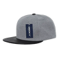 Decky 1115 Melton Vinyl Snapback Cap - Ash Black - Gray Black / One Size Fits Most