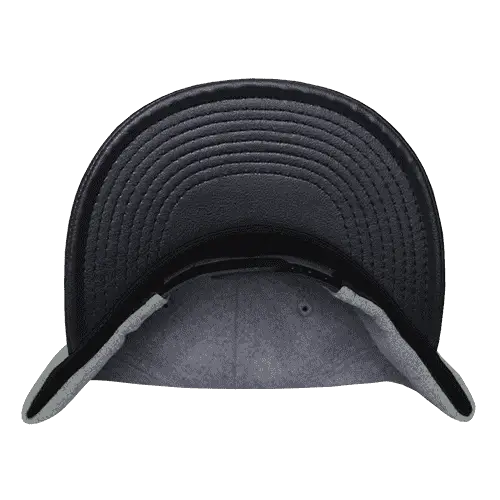 Decky 1115 Melton Vinyl Snapback Cap - Ash Black - Gray Black / One Size Fits Most
