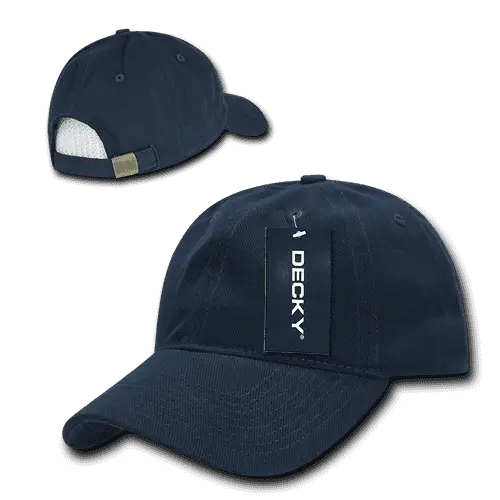 Decky 112 Brushed Cotton Baseball Cap - Navy - Navy / One Size Fits Most