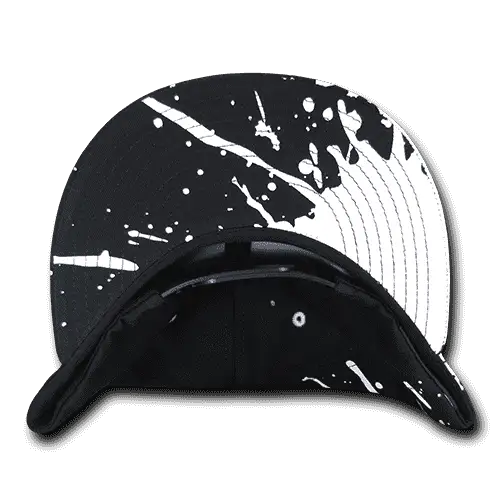 Decky 1125 Splat Snapback Cap - Black - Black / One Size Fits Most