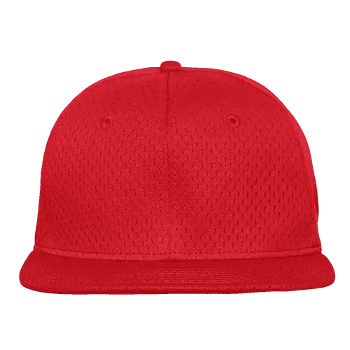 Decky 1128 Mesh Jersey Flat Bill Snapback Cap Red Red / One Size Fits Most