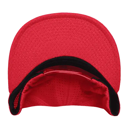 Decky 1128 Mesh Jersey Flat Bill Snapback Cap Red Red / One Size Fits Most