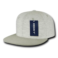 Decky 1131 Heather Jersey Knit Snapback Cap Cream Ivory / One Size Fits Most
