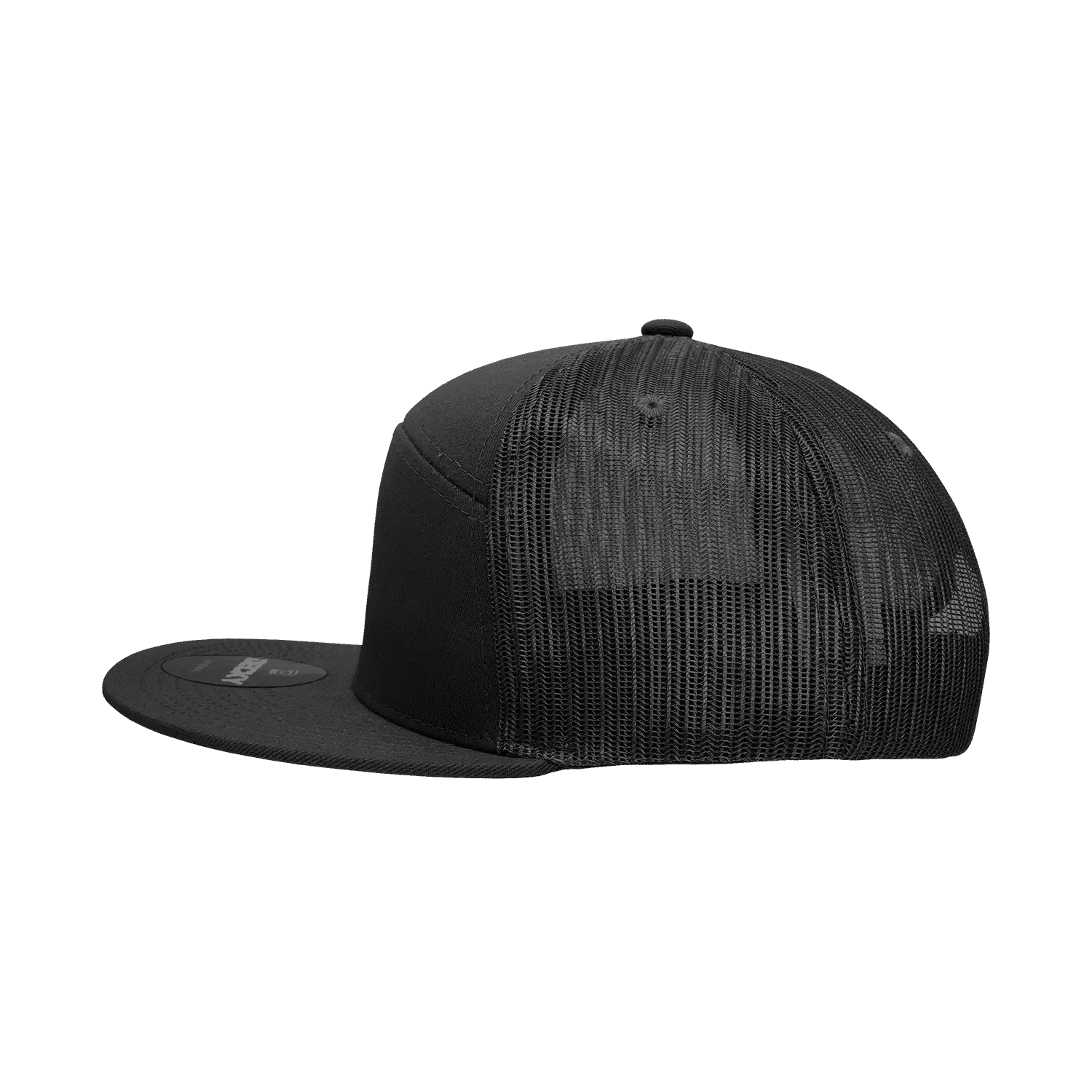 Decky 1133 7 Panel Trucker Cap - Black - Black / One Size Fits Most
