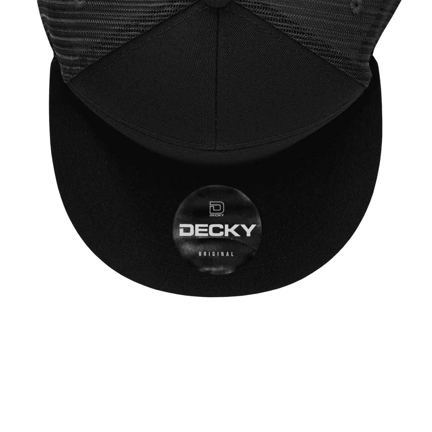 Decky 1133 7 Panel Trucker Cap - Black - Black / One Size Fits Most
