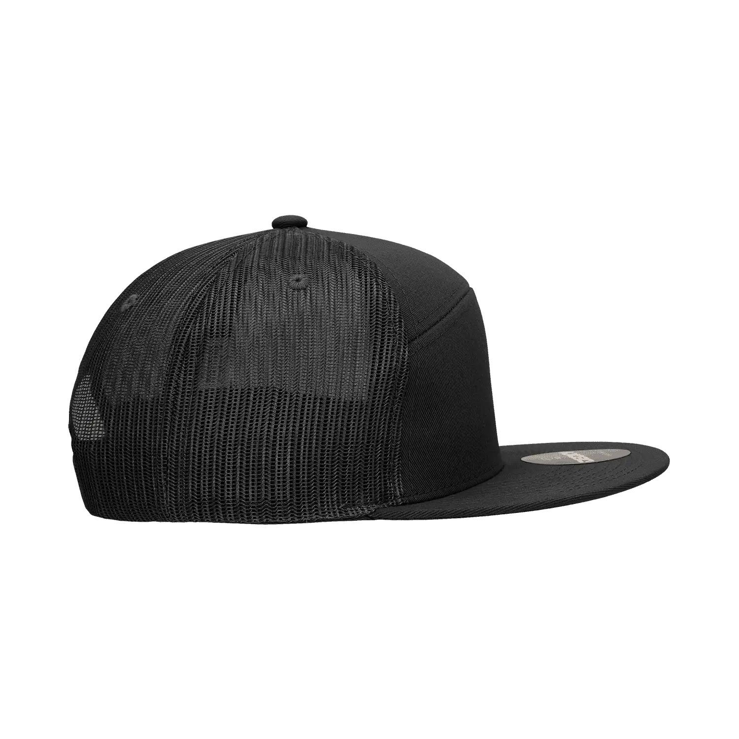 Decky 1133 7 Panel Trucker Cap - Black - Black / One Size Fits Most