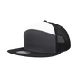 Decky 1133 7 Panel Trucker Cap - Charcoal White Black - Dark Gray White / One Size Fits Most