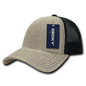 Decky 1136 Low Crown Jute Trucker Cap - Natural Black - Natural Black / One Size Fits Most