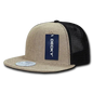 Decky 1138 Jute Trucker Snapback Cap - Natural Black - Natural Black / One Size Fits Most