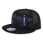 Decky 1141 Quilted Flat Bill Trucker Cap Black Black / One Size Fits Most