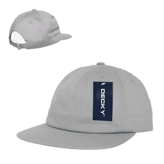 Decky 200 Relaxed Flat Bill Cotton Cap Gray Gray / One Size Fits Most