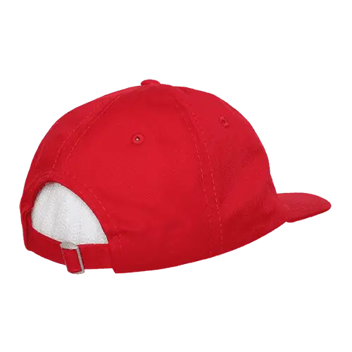 Decky 200 Relaxed Flat Bill Cotton Cap Red Red / One Size Fits Most