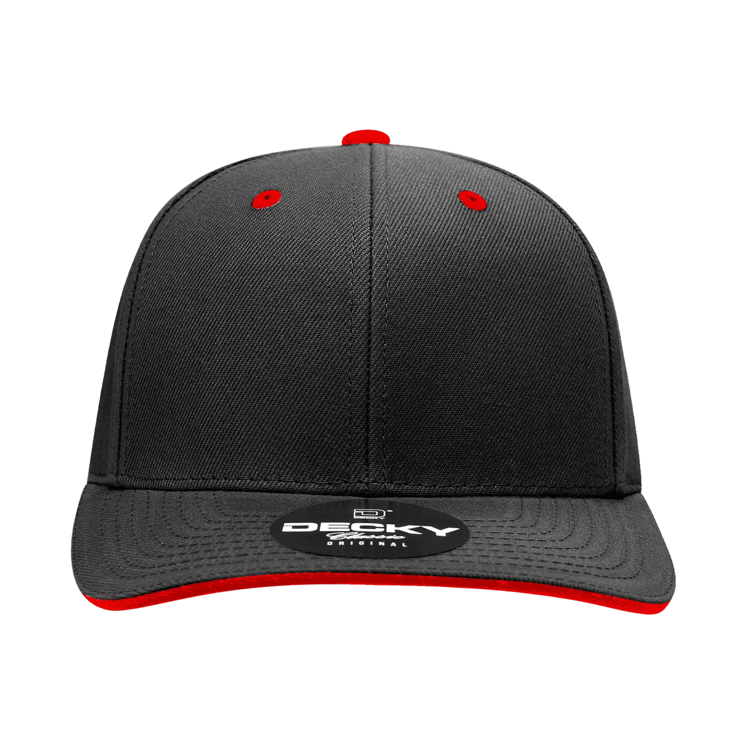 Decky 2003 Sandwich Visor Baseball Cap - Black Red - Black Red / One Size Fits Most