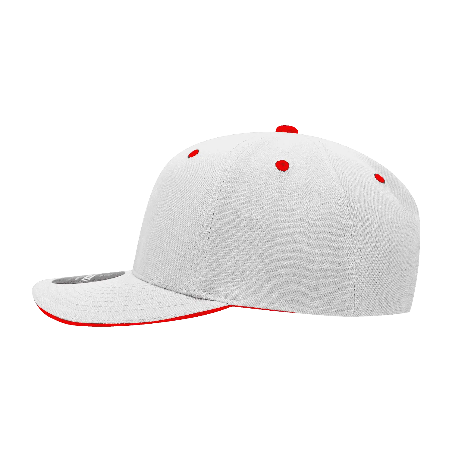 Decky 2003 Sandwich Visor Baseball Cap - White Red - White Red / One Size Fits Most