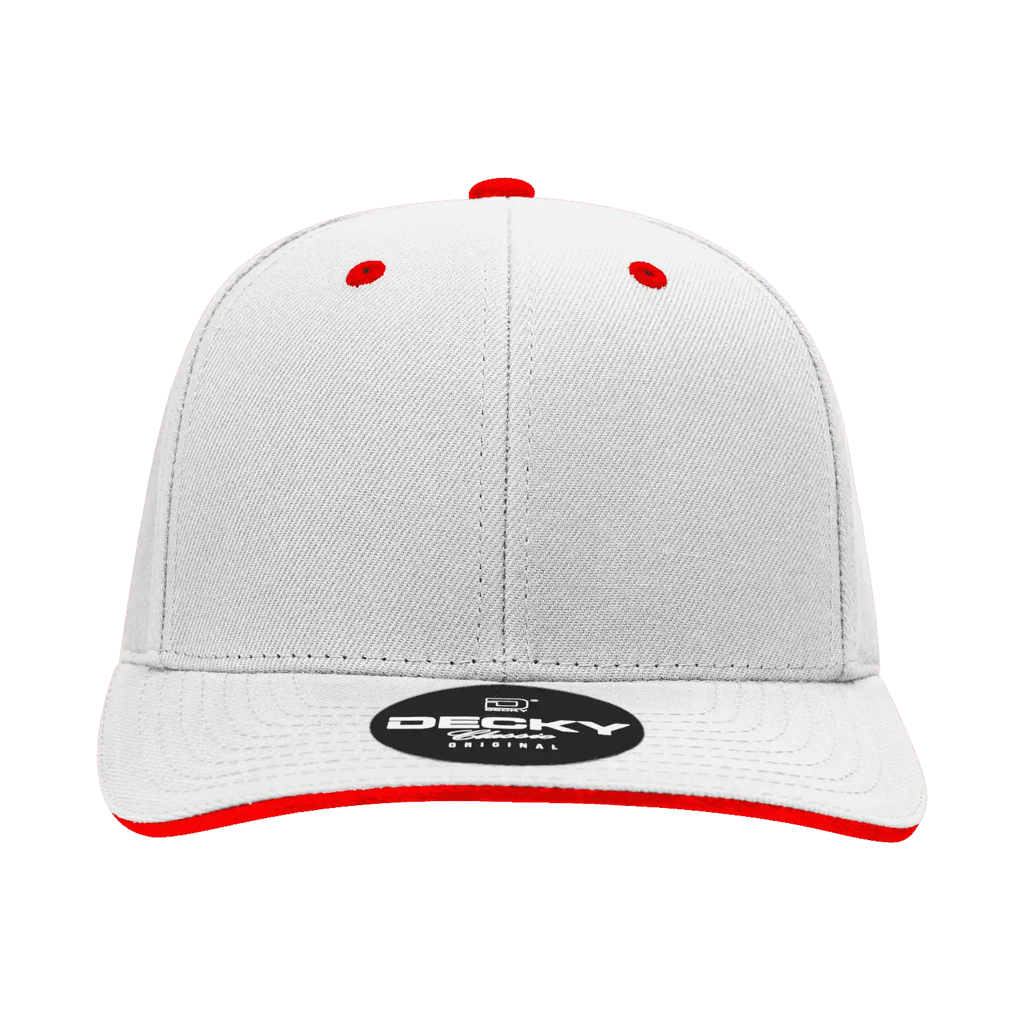 Decky 2003 Sandwich Visor Baseball Cap - White Red - White Red / One Size Fits Most