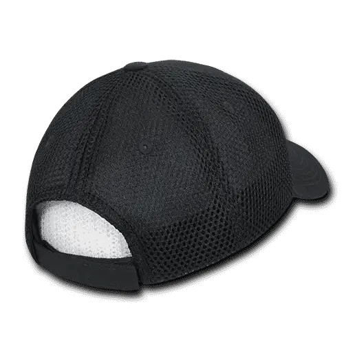 Decky 204 Low Crown Air Mesh Baseball Cap - Black Black - Black / One Size Fits Most