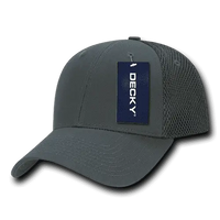 Decky 204 Low Crown Air Mesh Baseball Cap Charcoal Dark Gray / One Size Fits Most