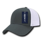 Decky 204 Low Crown Air Mesh Baseball Cap Charcoal White Dark Gray White / One Size Fits Most
