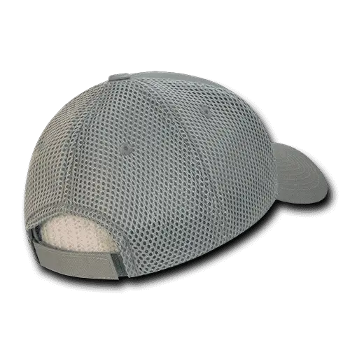 Decky 204 Low Crown Air Mesh Baseball Cap Gray Gray Gray / One Size Fits Most